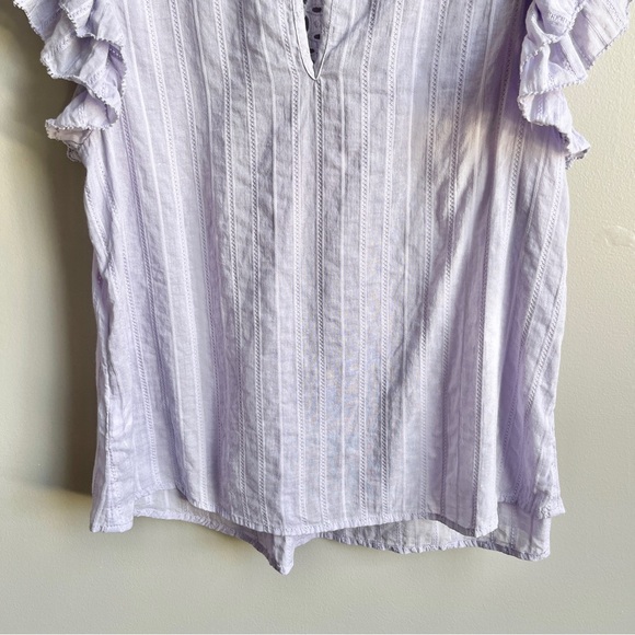 Universal Thread Top Women's Small Lilac Purple 100% Cotton Cottage Eyelet Beach - Picture 7 of 12